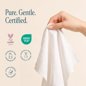Cliganic Serviettes Nettoyantes Visage XL, emballage recyclable