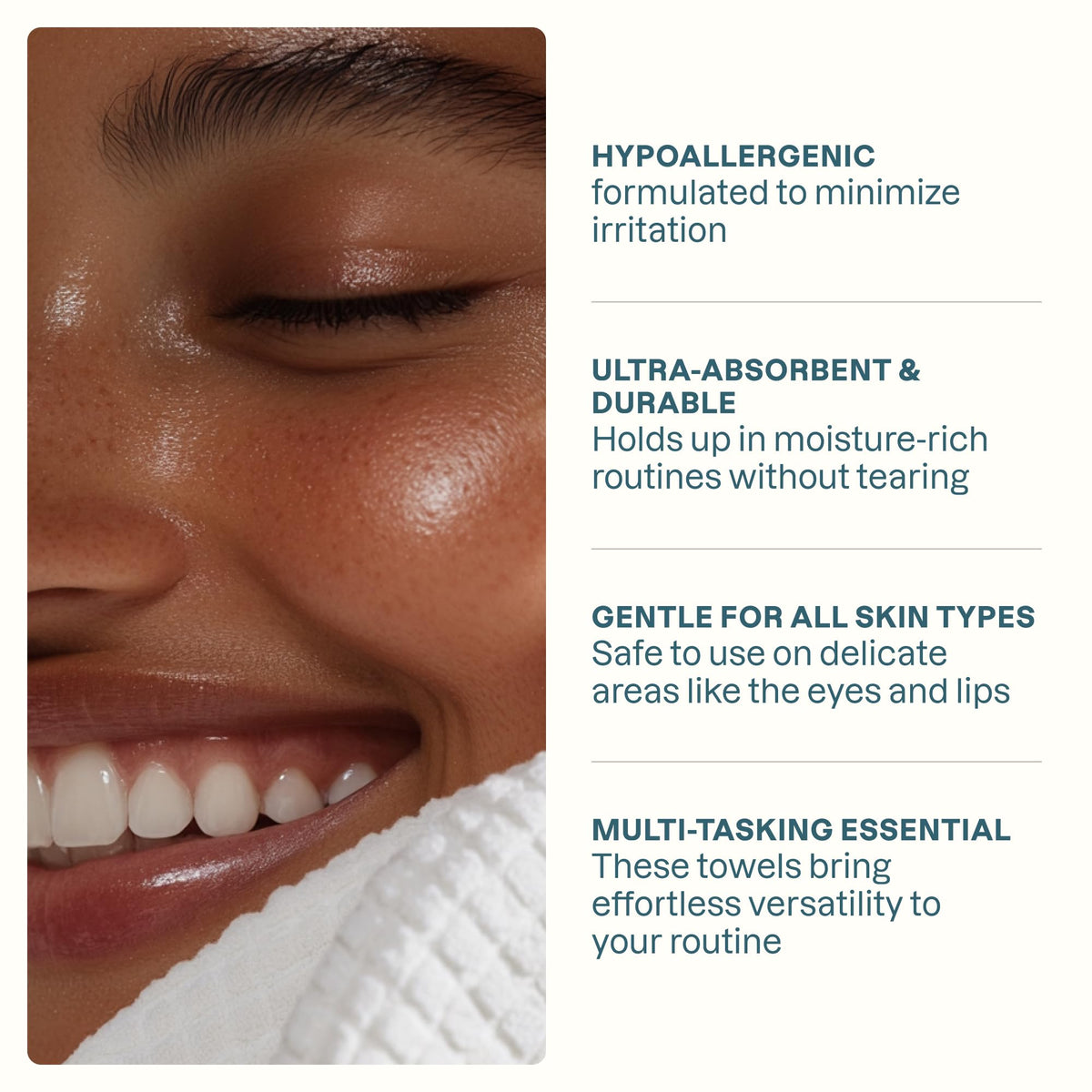Cliganic Serviettes Nettoyantes Visage XL, serviette dans un environnement spa