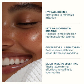 Cliganic Serviettes Nettoyantes Visage XL, serviette dans un environnement spa
