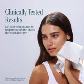 Cliganic Serviettes Nettoyantes Visage XL, serviette pour le maquillage