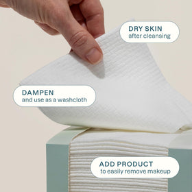 Cliganic Serviettes Nettoyantes Visage XL, serviette vue de près