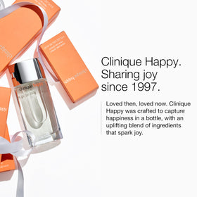CLINIQUE Happy Eau de Parfum dans un environnement ensoleillé