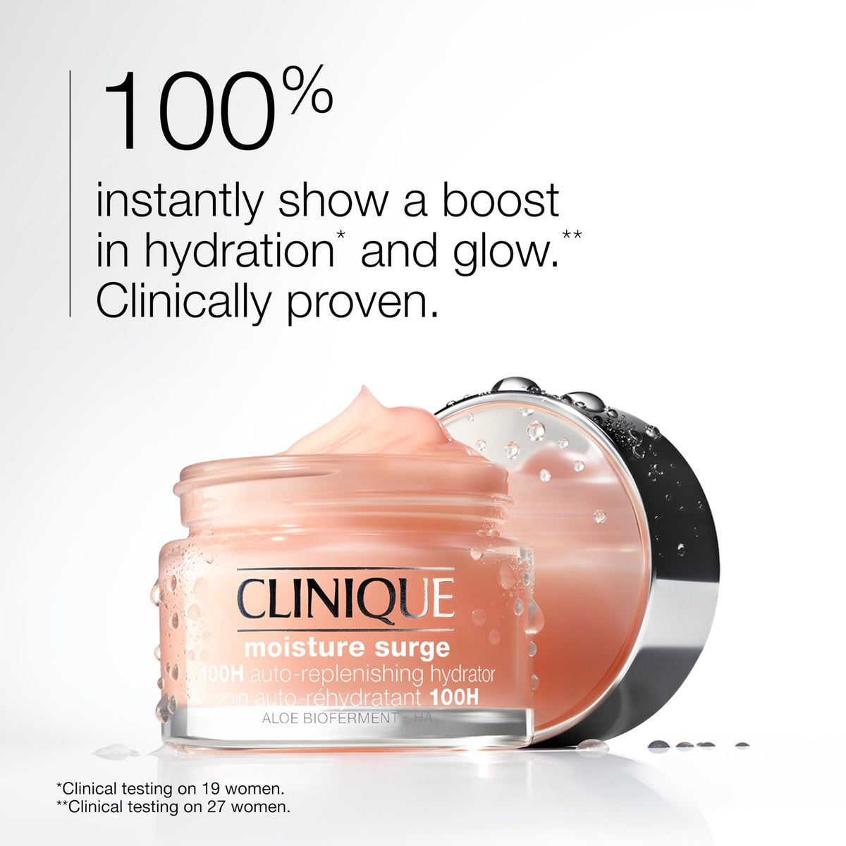 Clinique Moisture Surge 100H emballage avec description