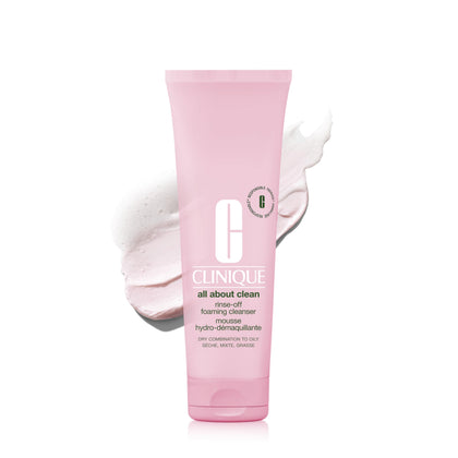 Clinique Nettoyant Moussant Rinse-Off 290g vue avant avec pompe