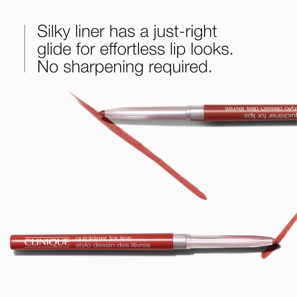 Clinique Quickliner Pour Les Lèvres Chocolat en gros plan sur la mine