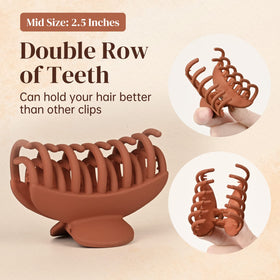 Clip à cheveux DEEKA avec double rangée de dents