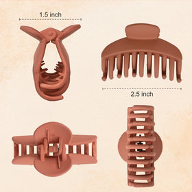 Clip à cheveux DEEKA de 2,5 pouces en marron