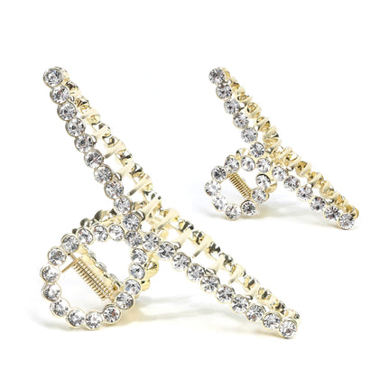 Clip à cheveux en métal avec diamants FAELBATY vue de face
