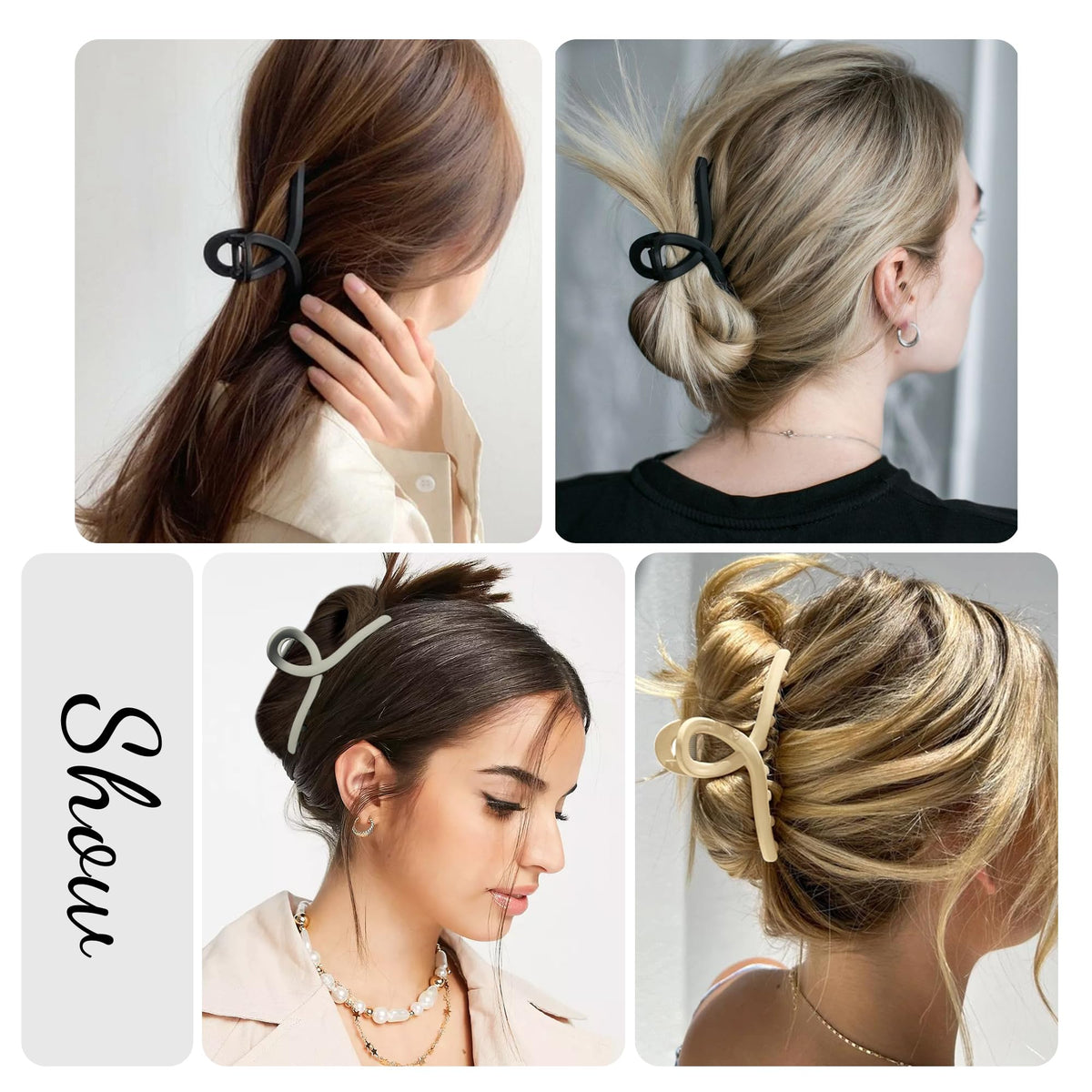 Clip à cheveux FAELBATY rose utilisé dans une coiffure