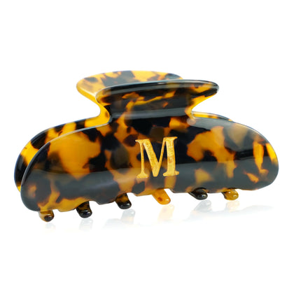 Clip à cheveux Fohufo A en acrylique noir avec design élégant