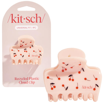 Clip à cheveux Kitsch imprimé cerise vue de face