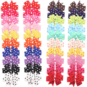 Clip alligator durable sur un bow en grosgrain rose