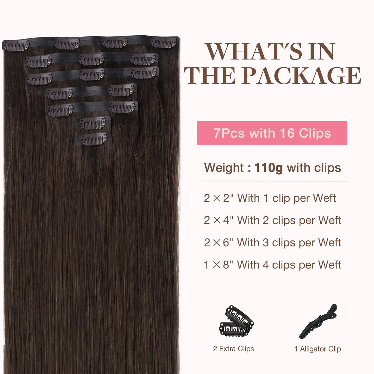Clip de fixation des extensions GOO GOO avec design silicone