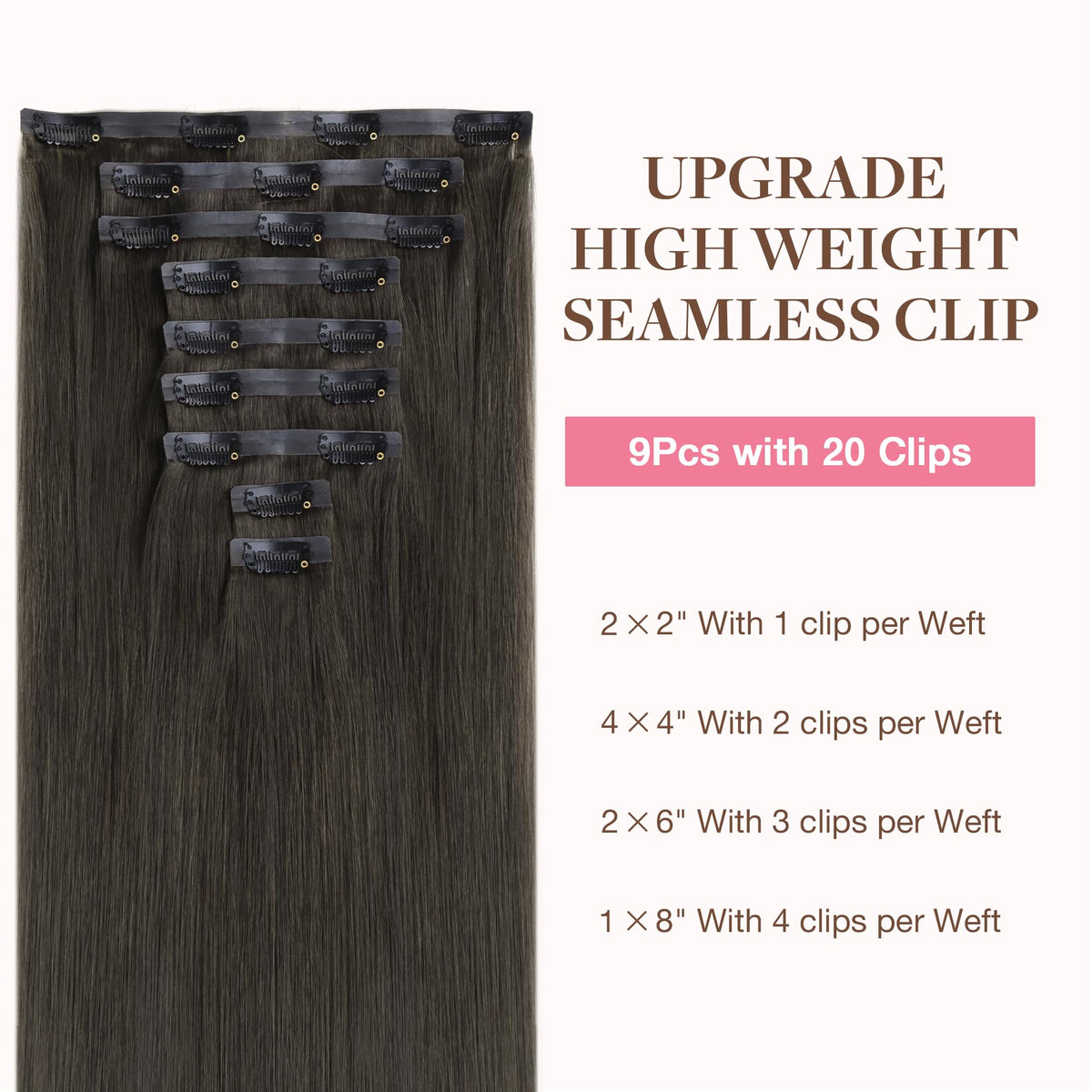 Clip des extensions de cheveux GOO GOO avec design en silicone