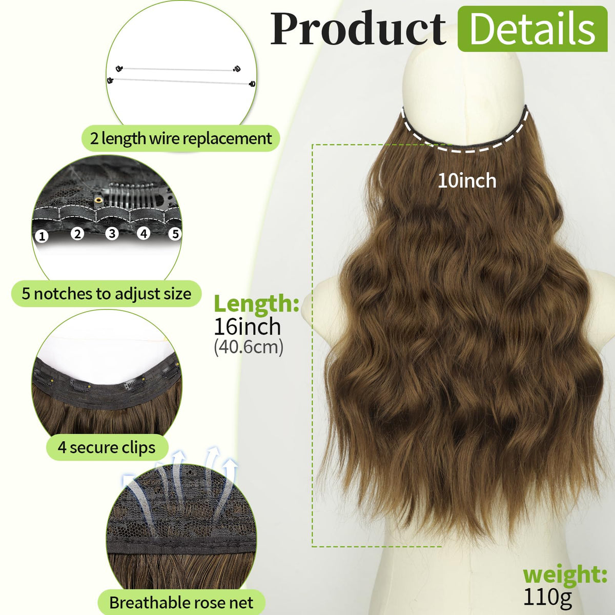 Clip des extensions de cheveux KooKaStyle montrant le système de fixation