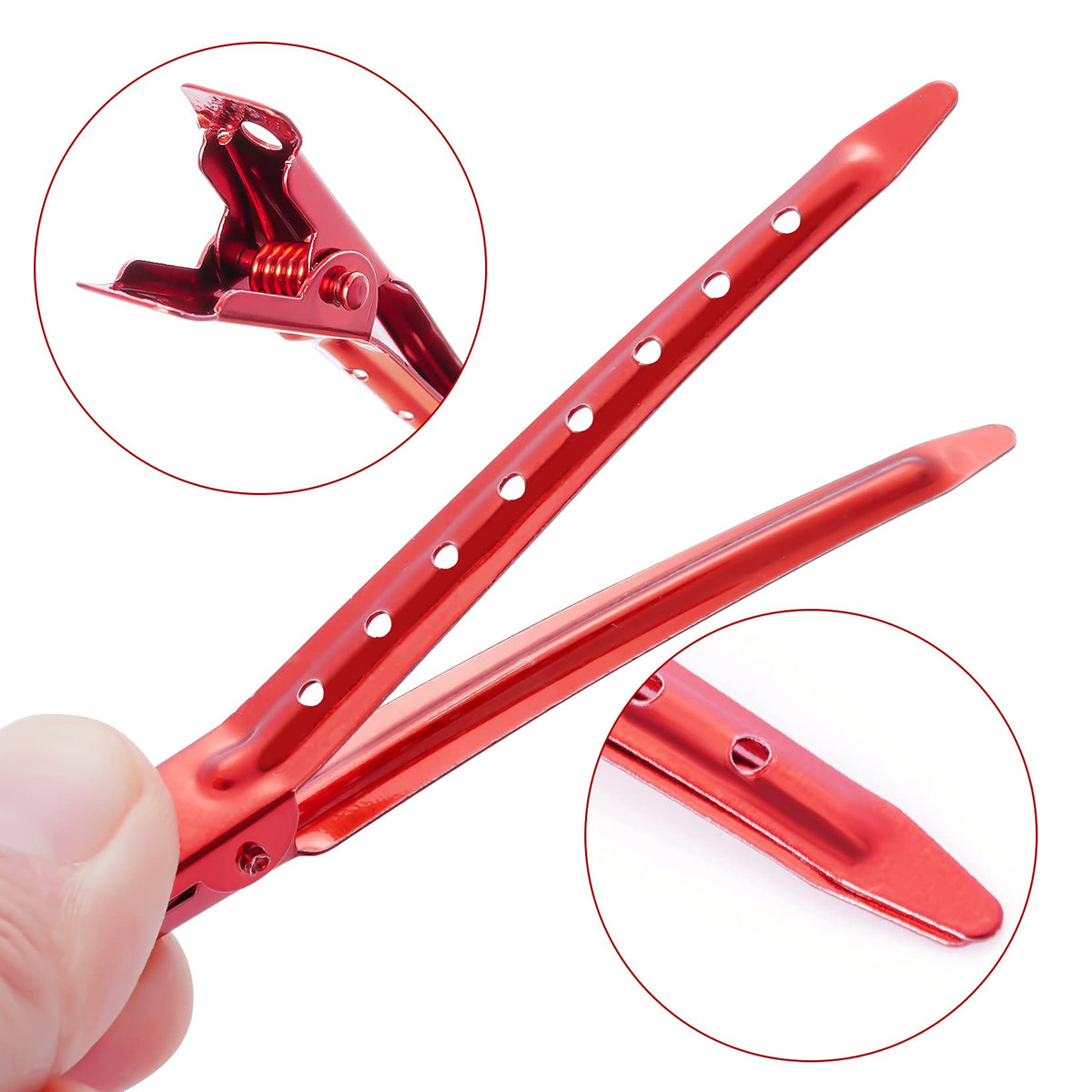 Clip en métal Bantoye couleur rouge détail