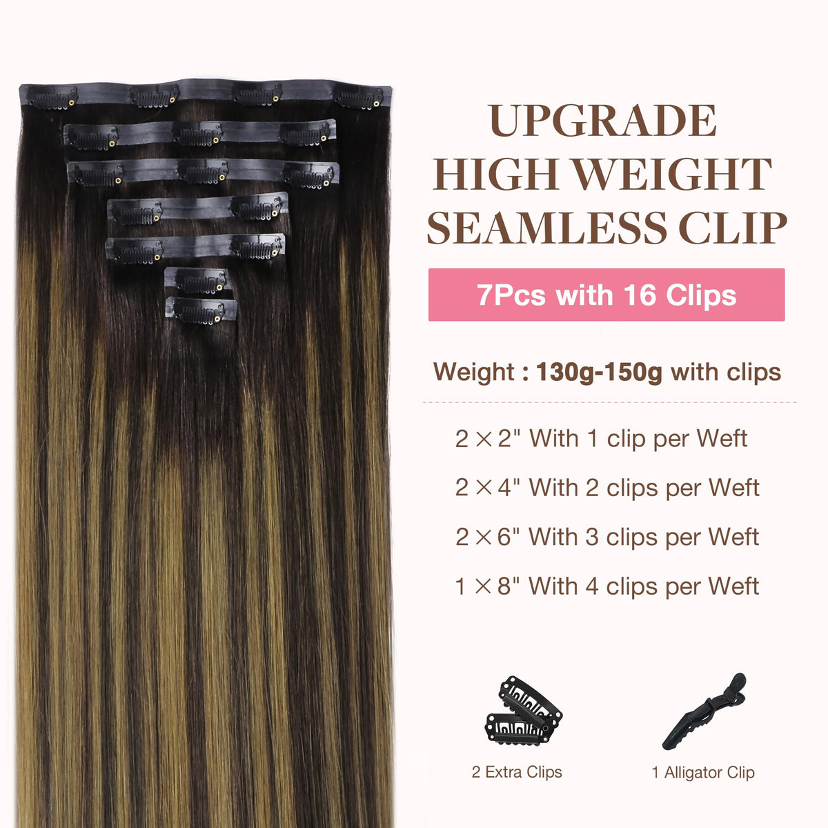Clip en silicone d'extensions de cheveux GOO GOO