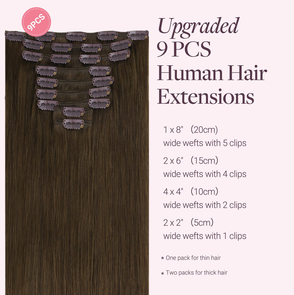 Clip en silicone des extensions capillaires GOO GOO