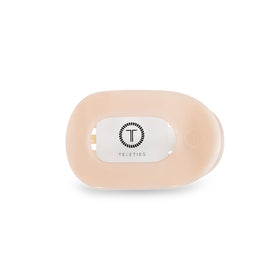 Clip Teleties rond plat petit couleur beige amande vue avant