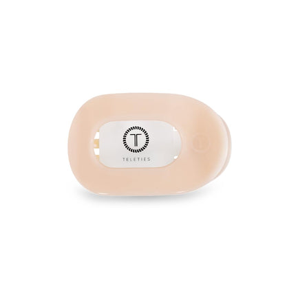 Clip Teleties rond plat petit couleur beige amande vue avant