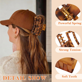Clips à cheveux Auseibeely XL 5 pouces avec ressorts métalliques visibles