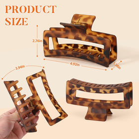 Clips à cheveux Auseibeely XL 5 pouces en position sur cheveux longs
