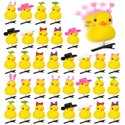 Clips à cheveux canard colorés en peluche, ensemble de 36 pièces