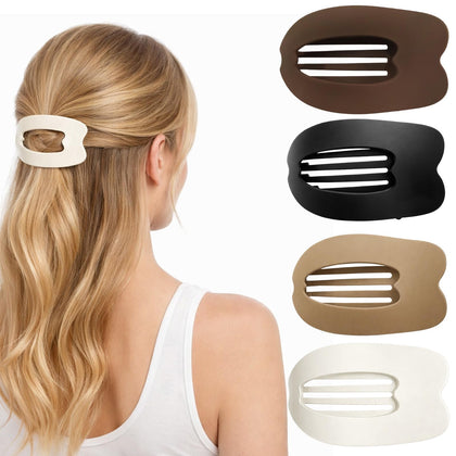 Clips à cheveux canard en couleur léopard, vue de face