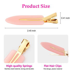 Clips à cheveux D 6 pièces rose avec design sans marque