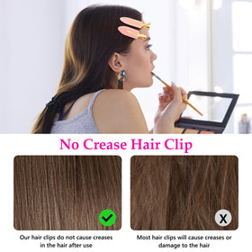 Clips à cheveux D en utilisation sur cheveux longs