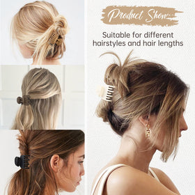 Clips à cheveux DEEKA 1,6" en résine durable sur fond blanc