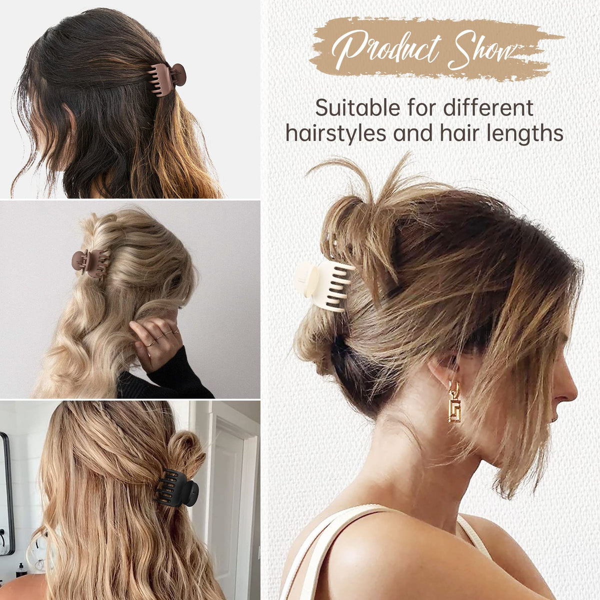 Clips à cheveux DEEKA sur un fond neutre