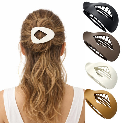Clips à cheveux Duckbill de couleur léopard, vue de face
