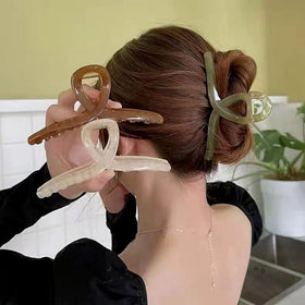Clips à cheveux FAELBATY couleur vert jade, vue de côté