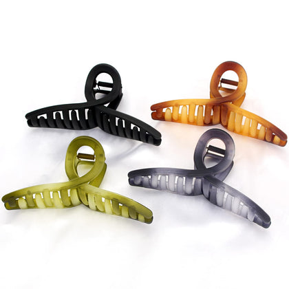 Clips à cheveux FAELBATY dégradés en vert, argent, brun et noir