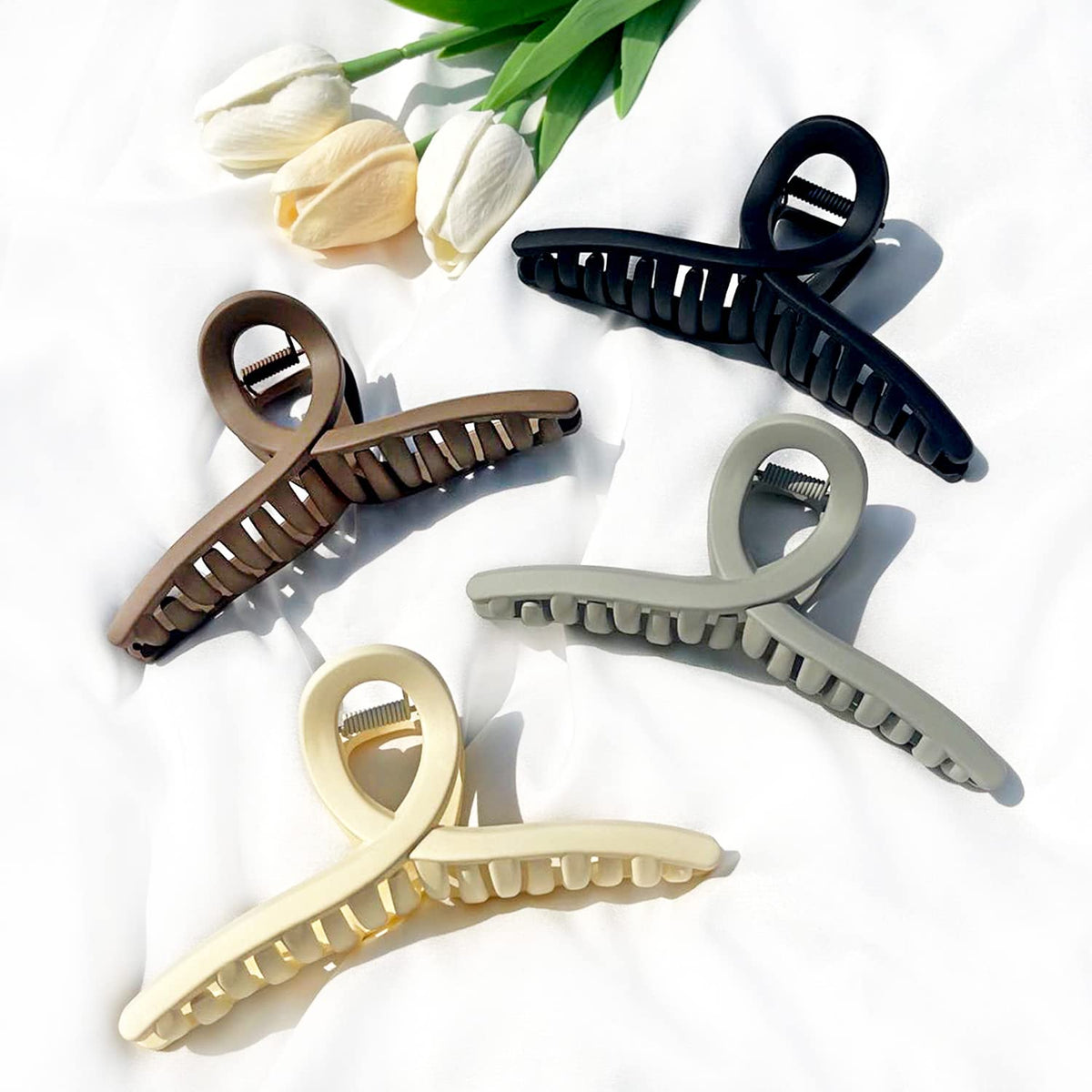 Clips à cheveux FAELBATY en set de 4, couleur noire