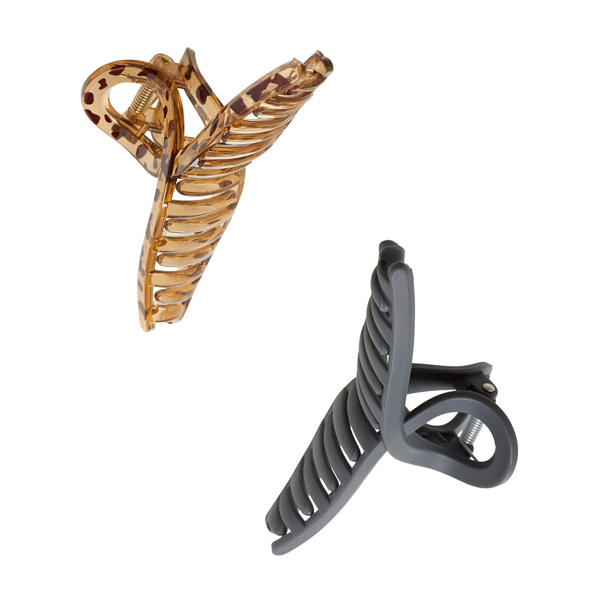 Clips à cheveux Goody Ribbon Claw noir en usage