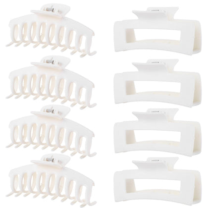 Clips à cheveux LuSeren blancs en gros plan