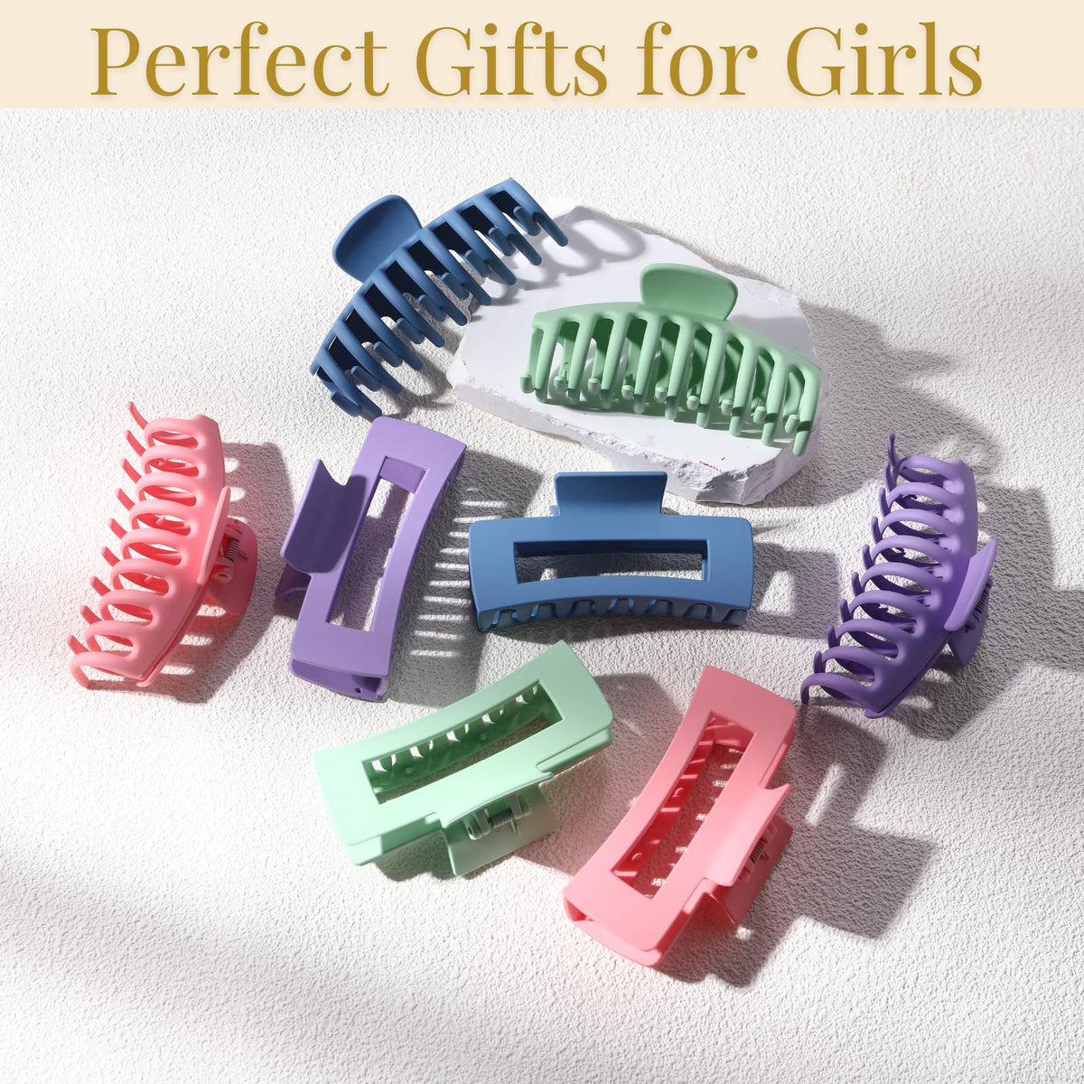 Clips à cheveux LuSeren pastel sur un fond coloré