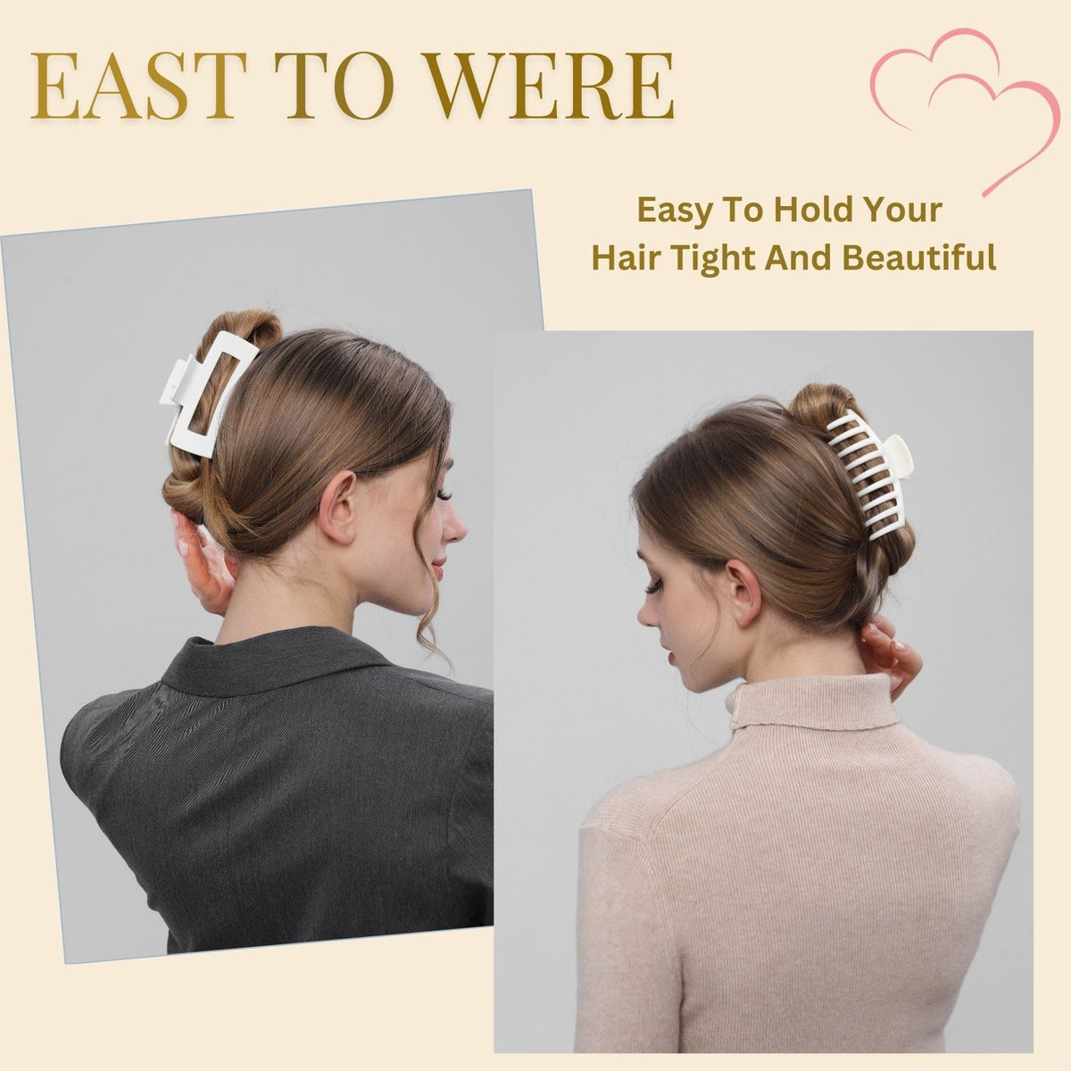 Clips à cheveux LuSeren sur des cheveux bouclés