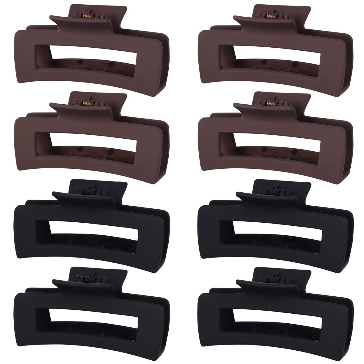 Clips à cheveux Mandydov grand modèle, couleur noire, vue de face