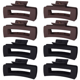 Clips à cheveux Mandydov grand modèle, couleur noire, vue de face