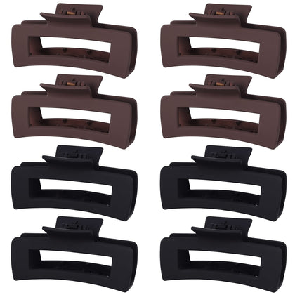 Clips à cheveux Mandydov grand modèle, couleur noire, vue de face