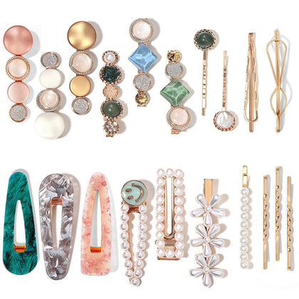 Clips à cheveux Mehayi en perles et résine acrylique, vue avant