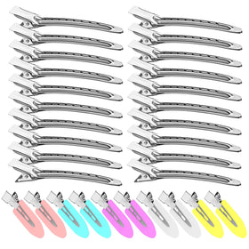 Clips à cheveux métalliques Viywicz 30PCS en argent, vue de face