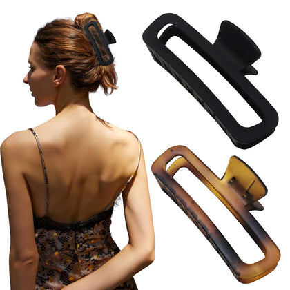 Clips à cheveux Nalodu XL 5 pouces couleur noire vue de face