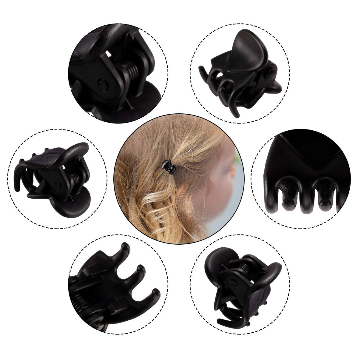 Clips à cheveux noirs YOHAMA sur une table