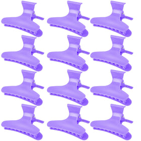 Clips à cheveux Ondder 12 pièces couleur violet, vue de face