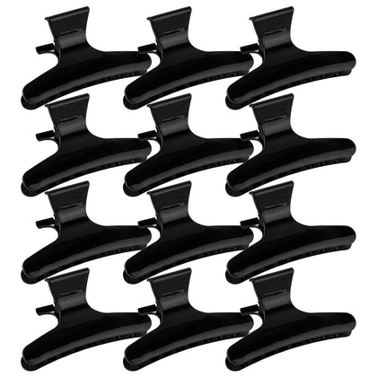 Clips à cheveux Ondder papillon noirs, vue de face