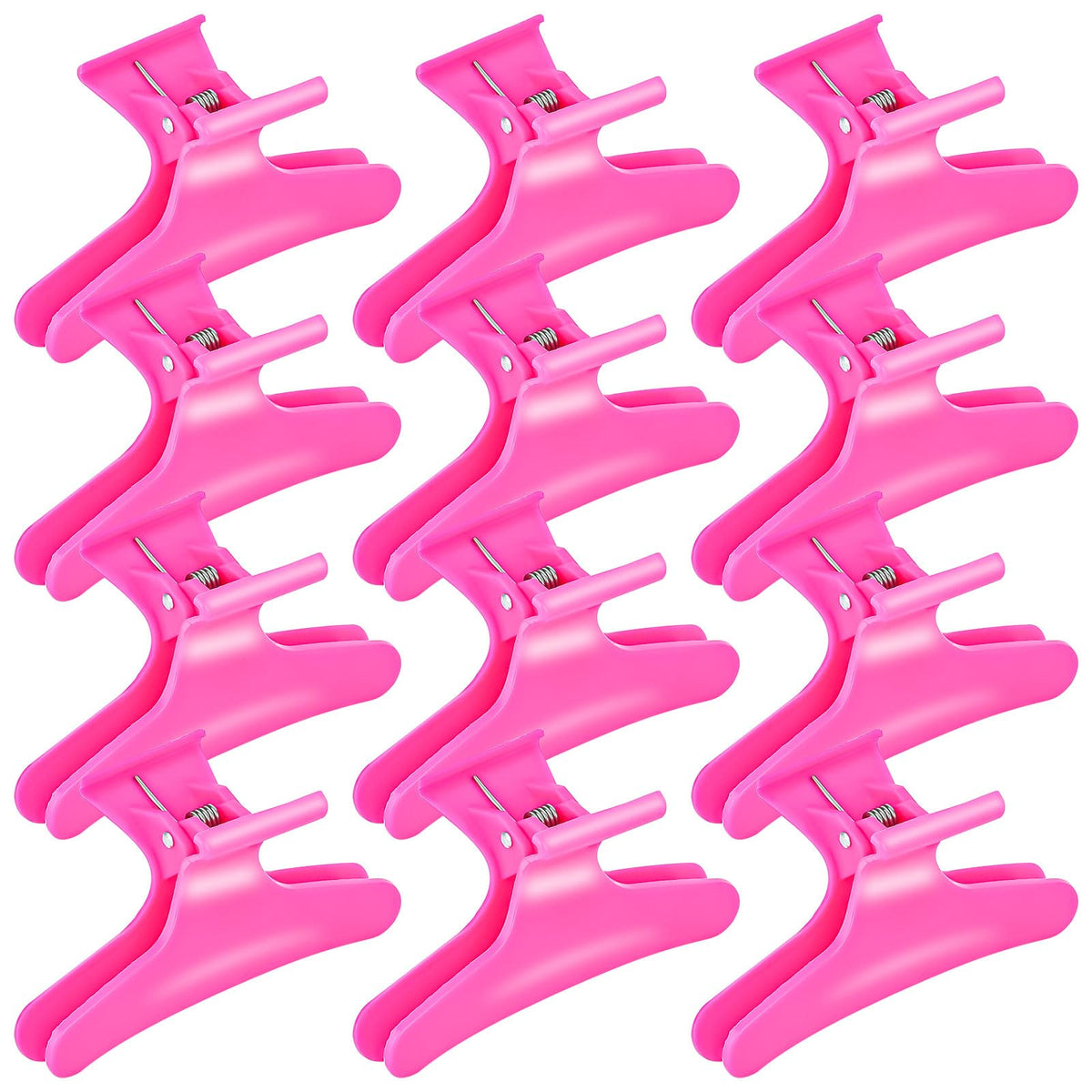 Clips à cheveux Ondder roses, pack de 12 pièces, vue de face